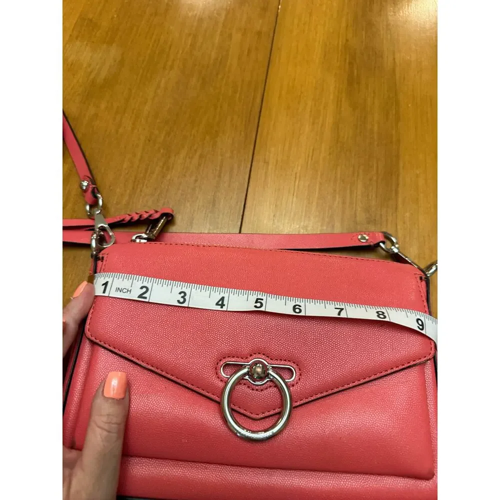 Rebecca Minkoff Jean Mac Crossbody in grapefruit adjustable strap classy minimal